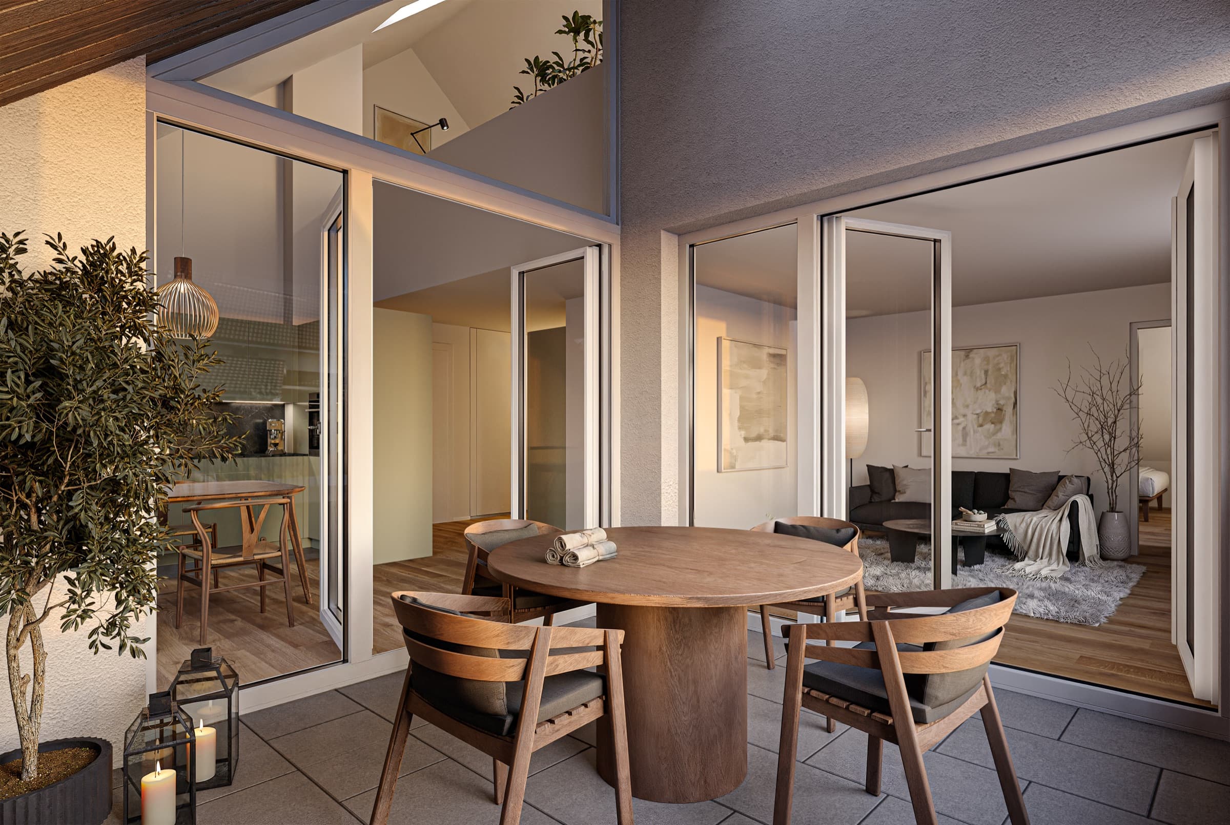 Innenvisualisierung Wohnung C10 – Lindenmühle Arisdorf